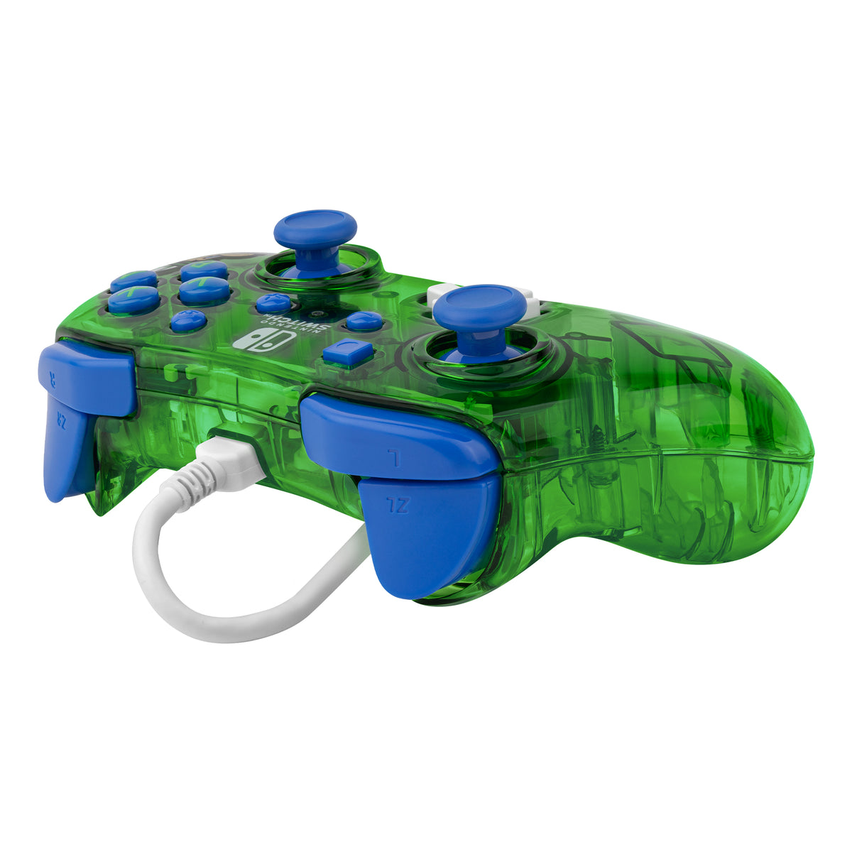 PDP Rock Candy: Luigi Lime Blau, Grün, Durchscheinend USB Gamepad Analog / Digital Nintendo Switch, Nintendo Switch Lite, Nintendo Switch OLED