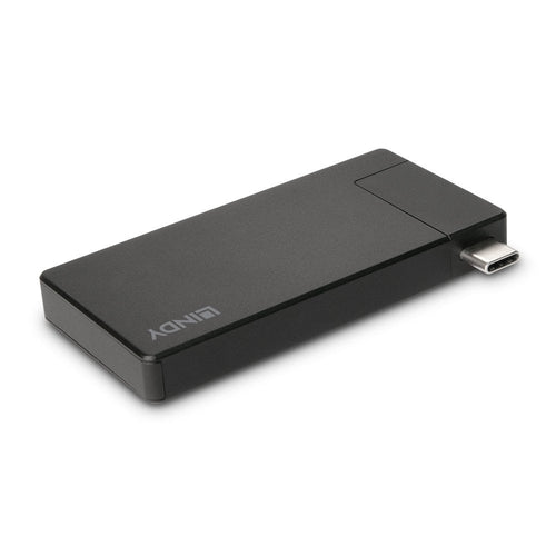 Lindy 43336 laptop-dockingstation & portreplikator Kabelgebunden USB 3.2 Gen 1 (3.1 Gen 1) Type-C Schwarz