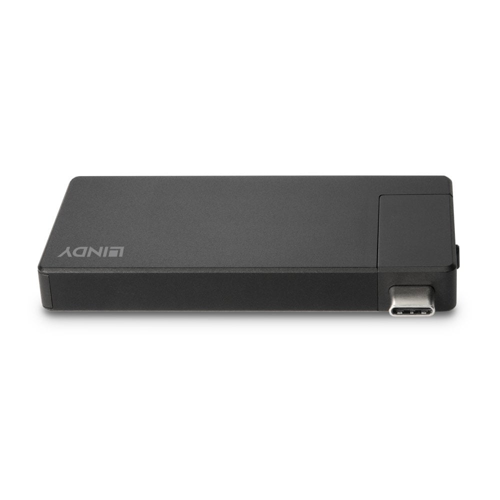 Lindy 43336 laptop-dockingstation & portreplikator Kabelgebunden USB 3.2 Gen 1 (3.1 Gen 1) Type-C Schwarz