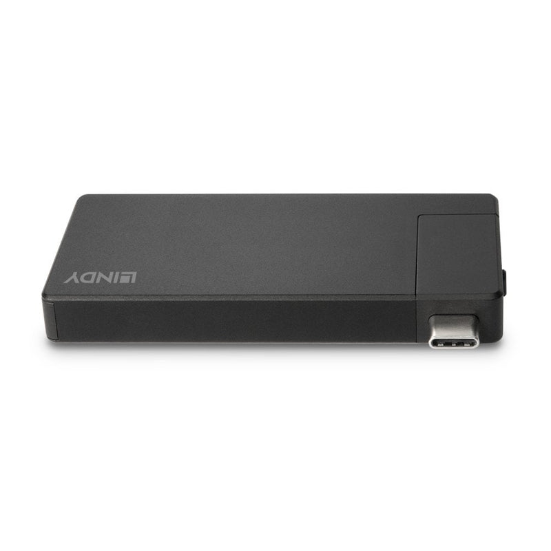 Lindy 43336 laptop-dockingstation & portreplikator Kabelgebunden USB 3.2 Gen 1 (3.1 Gen 1) Type-C Schwarz