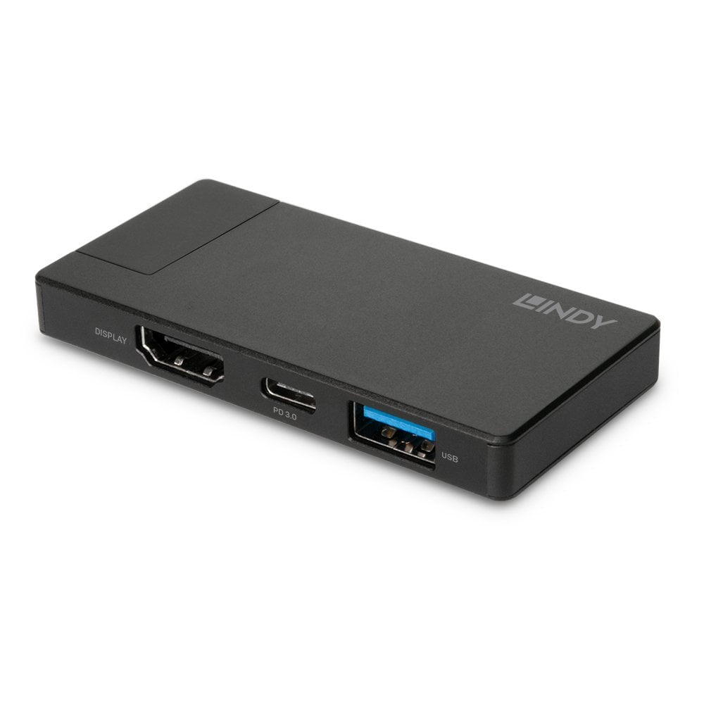Lindy 43336 laptop-dockingstation & portreplikator Kabelgebunden USB 3.2 Gen 1 (3.1 Gen 1) Type-C Schwarz
