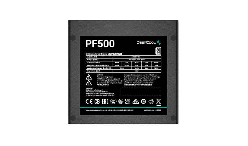 DeepCool PF500 Netzteil 500 W 20+4 pin ATX ATX Schwarz