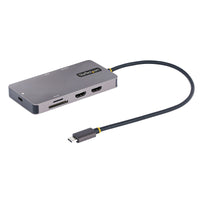 StarTech.com USB C Multiport Adapter, USB C auf Dual HDMI Video, 4K 60Hz, 5Gbit/s USB-A Hub, 100W PD Pass-through/GbE/SD-MicroSD Kartenleser, Reiseadapter/Laptop Dockingstation, Thunderbolt 3&4 Kompatibel