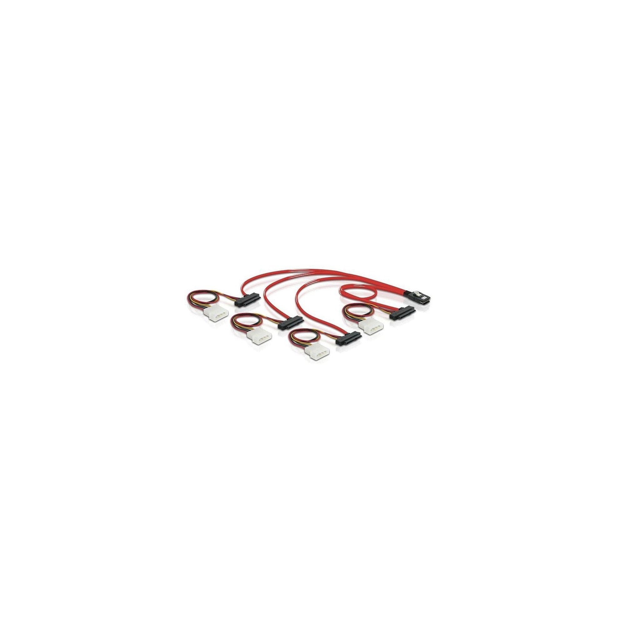 SAS Kabel: SFF-8087 zu 4xSFF-8482 0.5m
