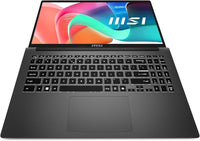 MSI Modern 15 F13MG-802 Intel® Core™ i5 i5-1334U Laptop 39,6 cm (15.6") Full HD 16 GB DDR4-SDRAM 512 GB SSD Wi-Fi 6E (802.11ax) Windows 11 Home Grau