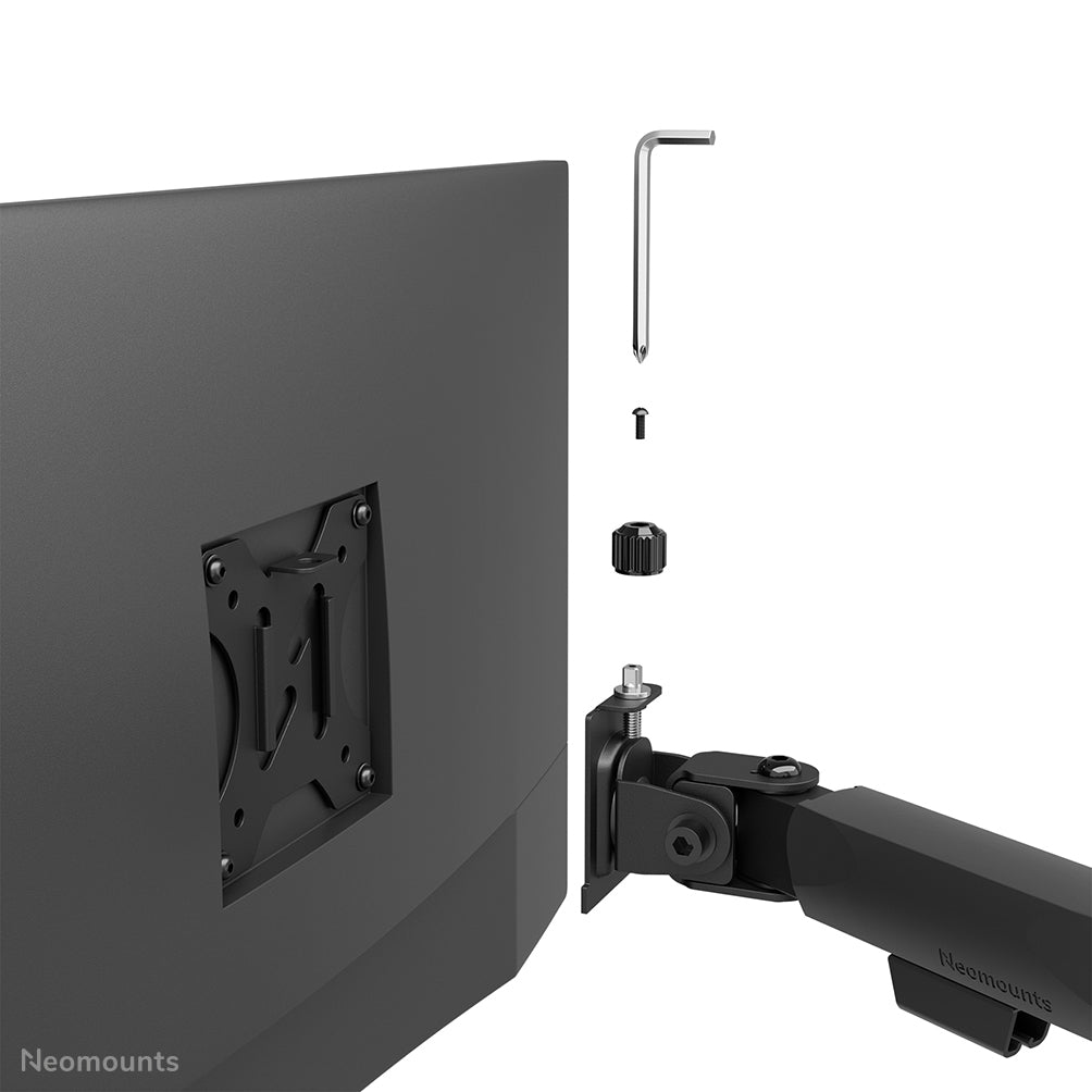 Neomounts DS60-600BL1 Monitorarm 10-32" - Quick Fix - 180°-Stopp