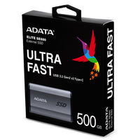 ADATA SE880 500 GB USB Typ-C 3.2 Gen 2 (3.1 Gen 2) WLAN Grau