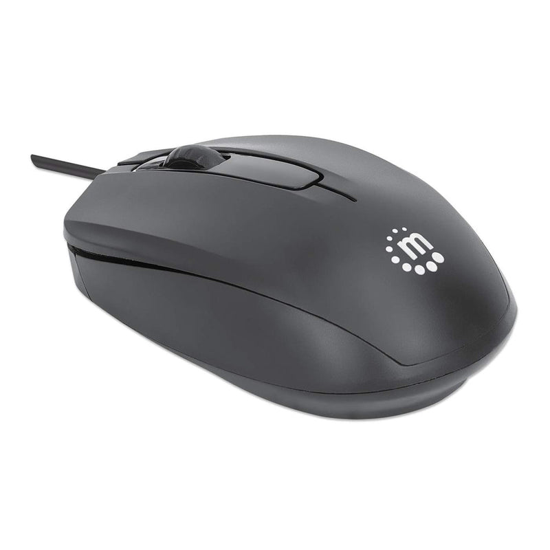 Manhattan 190190 Maus Büro Beidhändig USB Typ-A Optisch 1000 DPI