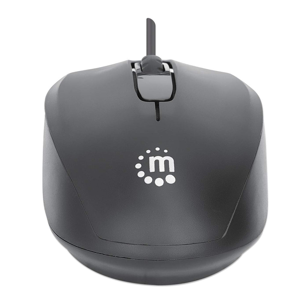 Manhattan 190190 Maus Büro Beidhändig USB Typ-A Optisch 1000 DPI