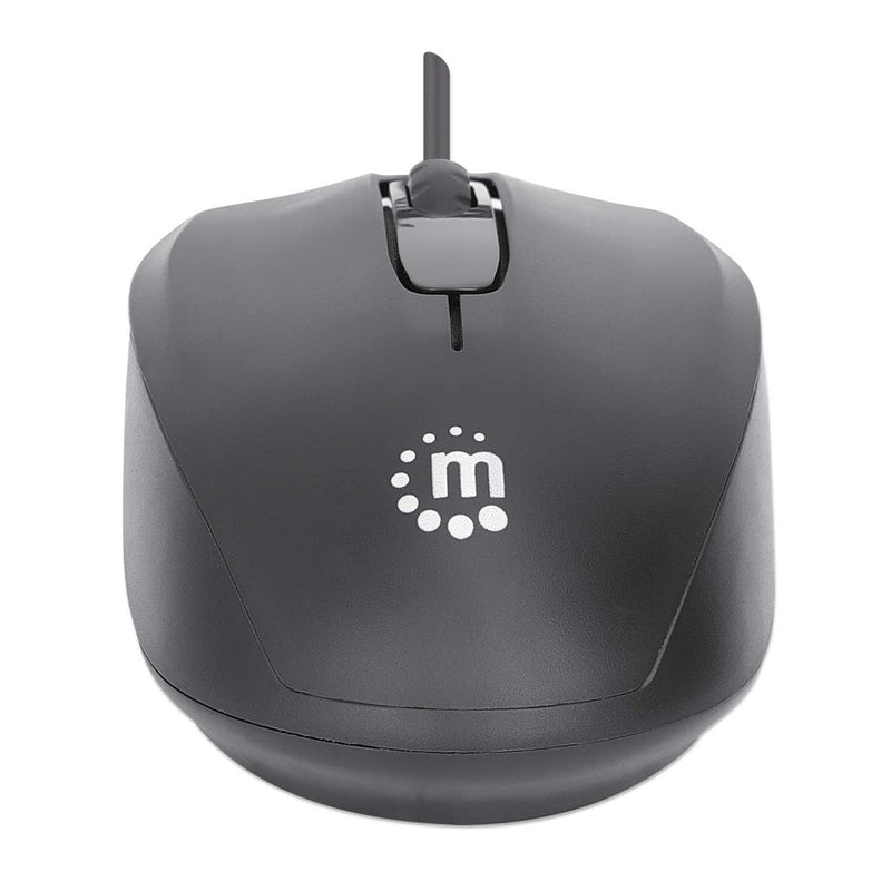 Manhattan 190190 Maus Büro Beidhändig USB Typ-A Optisch 1000 DPI