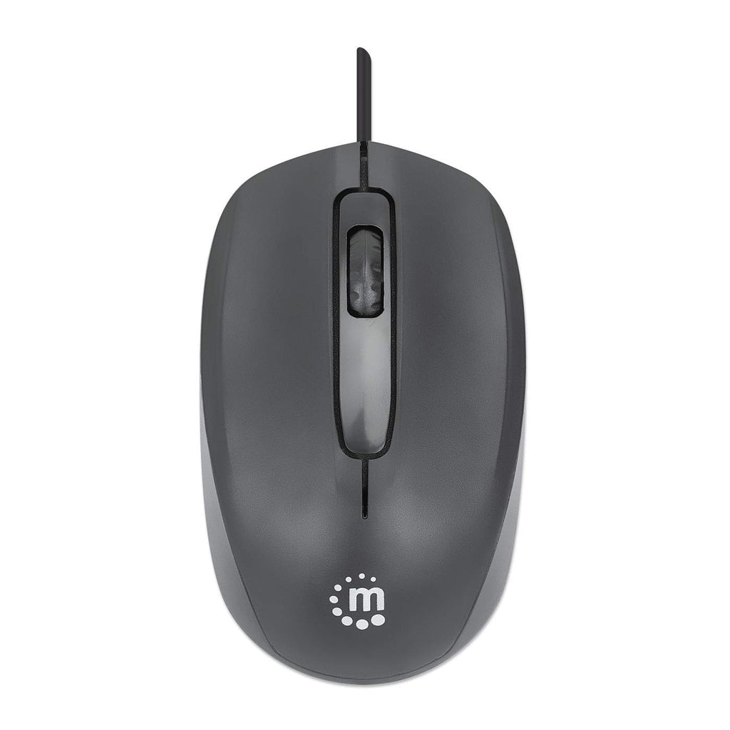 Manhattan 190190 Maus Büro Beidhändig USB Typ-A Optisch 1000 DPI