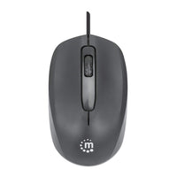 Manhattan 190190 Maus Büro Beidhändig USB Typ-A Optisch 1000 DPI