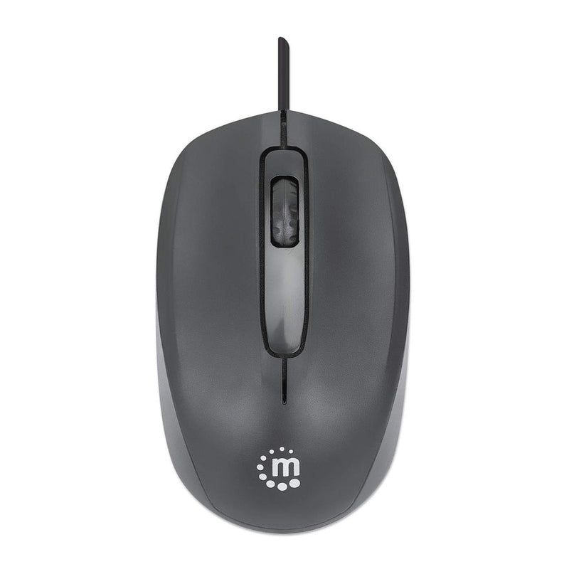 Manhattan 190190 Maus Büro Beidhändig USB Typ-A Optisch 1000 DPI