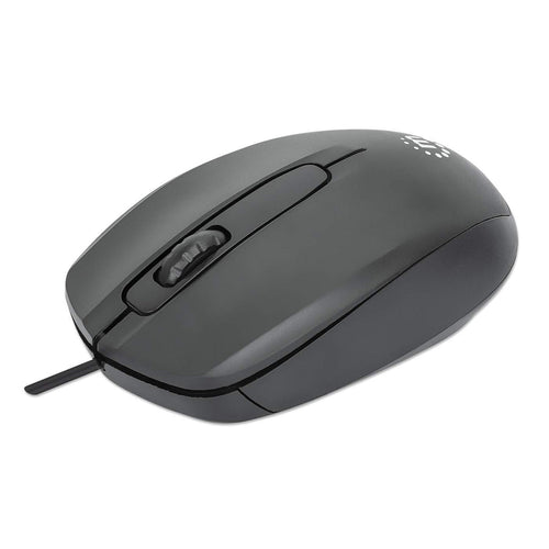 Manhattan 190190 Maus Büro Beidhändig USB Typ-A Optisch 1000 DPI