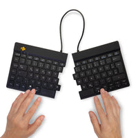 R-Go Tools Ergonomische Tastatur R-Go Split Break mit Pausensoftware, geteilte Tastatur, QWERTZ (DE), kabellos, schwarz