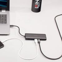 Lindy 43358 laptop-dockingstation & portreplikator Kabelgebunden USB 3.2 Gen 1 (3.1 Gen 1) Type-C Schwarz