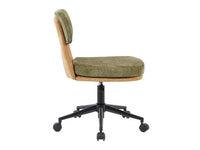 Equip 651025 Drehbarer Schreibtischstuhl, gepolsterter Chenille-Stuhl, Home-Office-Stuhl, höhenverstellbar, verchromtes Fußkreuz, Grün