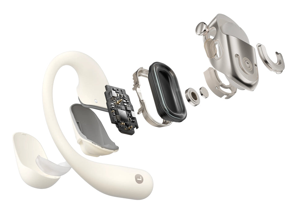 SHOKZ OpenFit 2 Kopfhörer True Wireless Stereo (TWS) Ohrbügel, Offene Ohren Anrufe/Musik/Sport/Alltag Bluetooth Beige