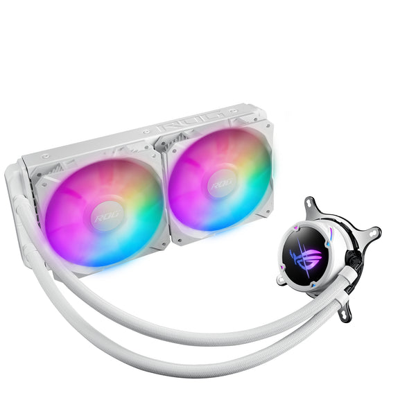 Dissipatore a liquido all-in-one per processore ASUS ROG STRIX LC II 240 ARGB White Edition 12 cm Bianco 1 pezzo
