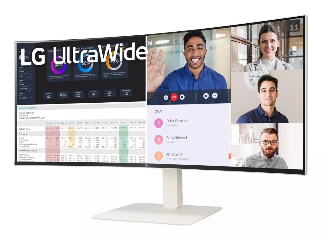 LG 38WR85QC-W Computerbildschirm 96,5 cm (38") 3840 x 1600 Pixel UltraWide Quad HD LCD Weiß