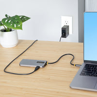 StarTech.com USB C Multiport Adapter, USB C auf HDMI Adapter 4K 60Hz, 5Gbit/s USB-A 3.0 Hub, 100W Power Delivery Pass-Through, GbE, 30cm Kabel, Laptop Dockingstation/Reisedock, Thunderbolt 3 und 4 Kompatibel