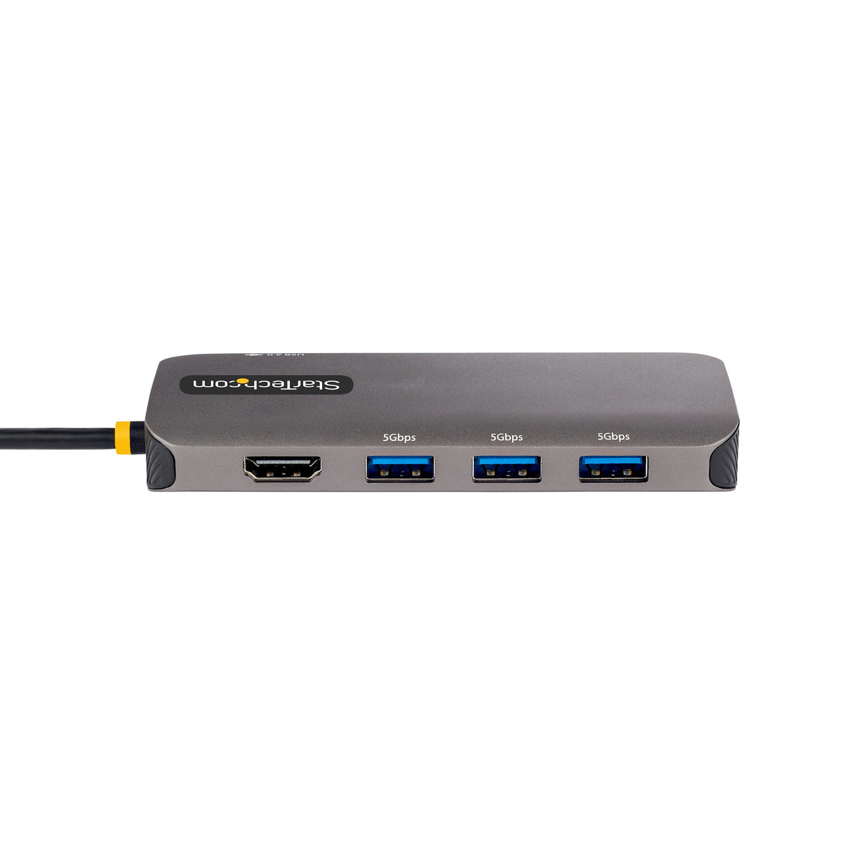 StarTech.com USB C Multiport Adapter, USB C auf HDMI Adapter 4K 60Hz, 5Gbit/s USB-A 3.0 Hub, 100W Power Delivery Pass-Through, GbE, 30cm Kabel, Laptop Dockingstation/Reisedock, Thunderbolt 3 und 4 Kompatibel