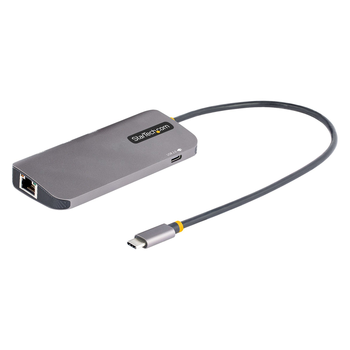 StarTech.com USB C Multiport Adapter, USB C auf HDMI Adapter 4K 60Hz, 5Gbit/s USB-A 3.0 Hub, 100W Power Delivery Pass-Through, GbE, 30cm Kabel, Laptop Dockingstation/Reisedock, Thunderbolt 3 und 4 Kompatibel