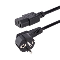 StarTech.com 3 m C13 Stromkabel, 18AWG, EU Schuko auf C13 (Kaltgerätestecker), 10A 250V, Schwarz, Kaltgerätekabel, PC / Computer Stromkabel, Drucker / Monitor / PC / C13 Netzkabel