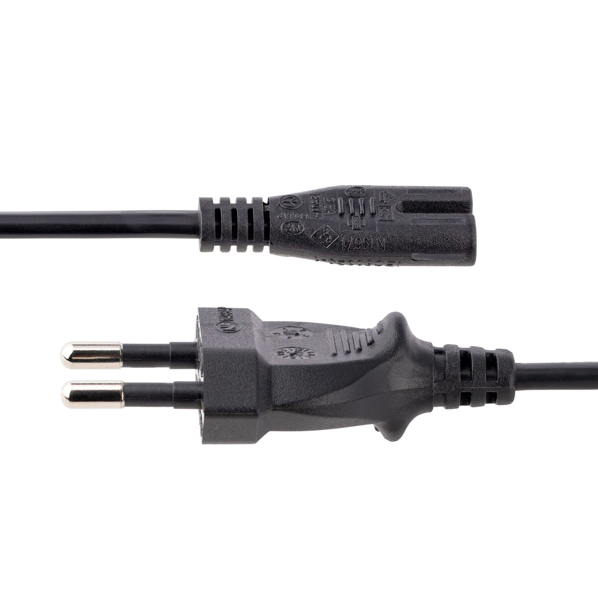 StarTech.com 3 m Laptop Stromkabel, Eurostecker auf C7 Stecker, 2.5A 250V, 18AWG, Notebook/Laptop Netzkabel, Kaltgerätekabel, Ersatz Laptop Ladekabel / Ladegerät Kabel