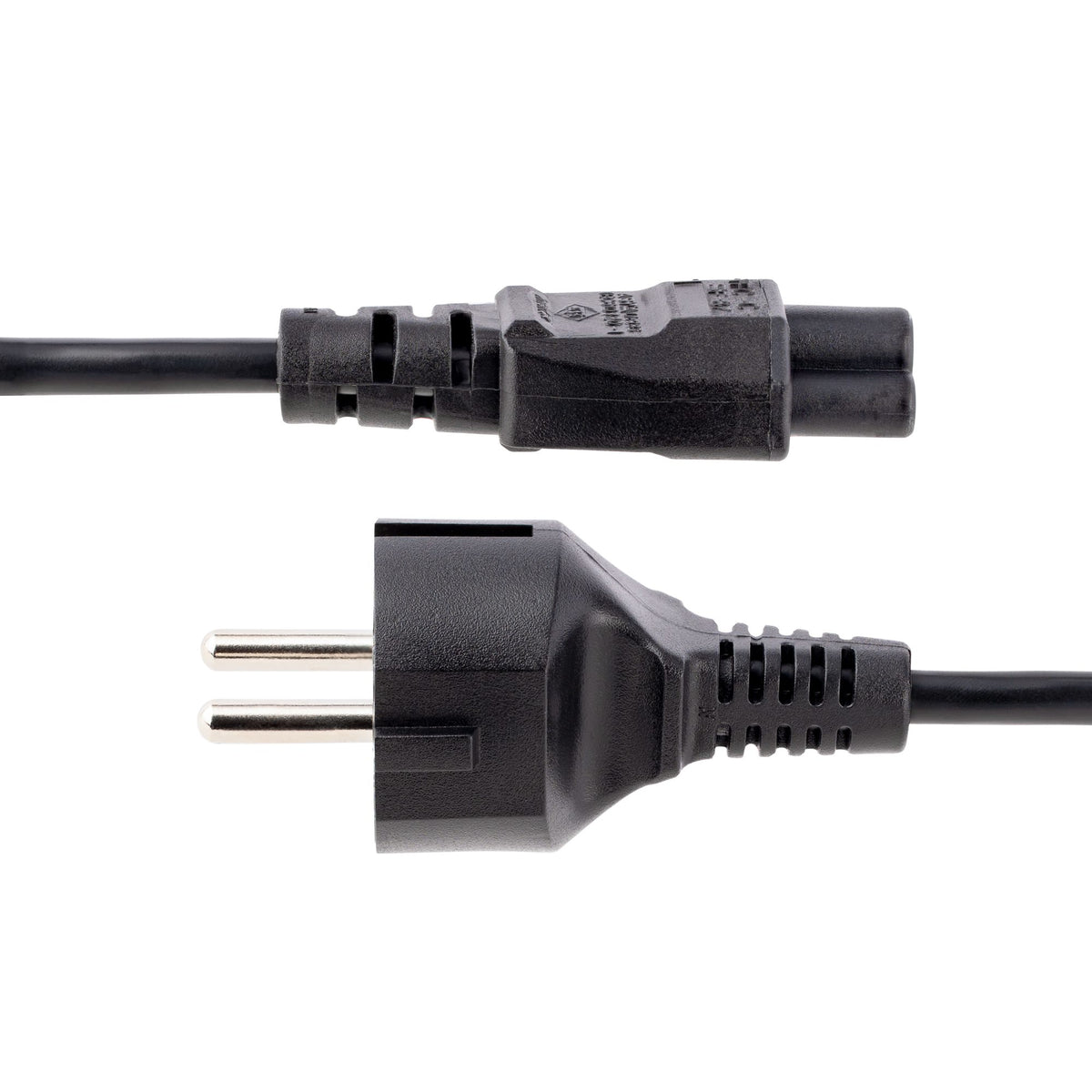 StarTech.com 3 m Laptop Stromkabel, EU Schuko auf C5 Stecker, 2.5A 250V, 18AWG, Laptop Ersatz Stromkabel/Ladekabel, Netzkabel für Laptop, Kleeblatt/Mickey Mouse Stromkabel
