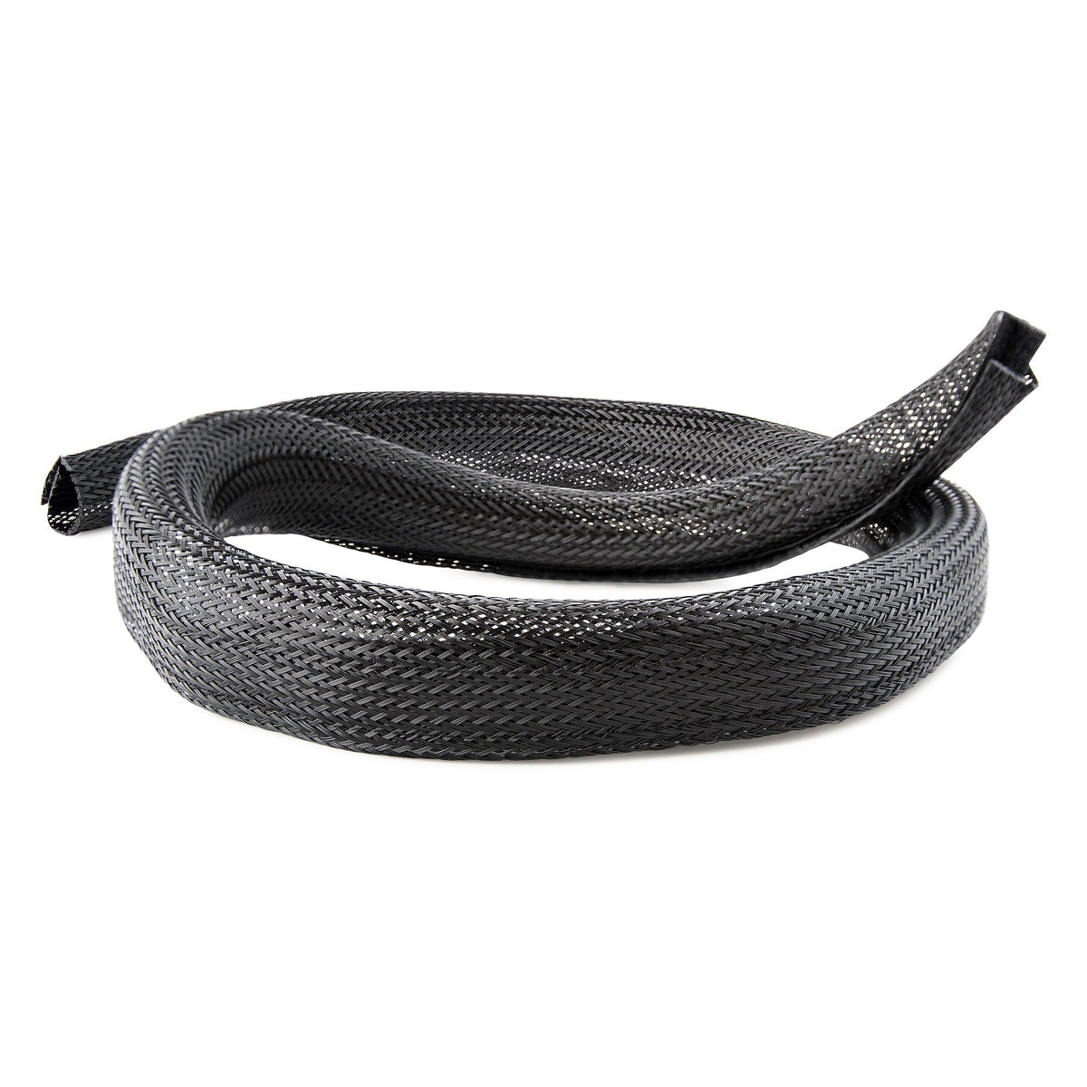 StarTech.com 3 m Kabelschlauch mit Klettverschluss, kürzbare, hochbelastbare Kabelhülle, 3 cm Durchmesser, Netzgewebeschlauch, Kabelmanagement / Kabel Organizator / Kabelbündelschlauch / Kabeltülle, Schwarz