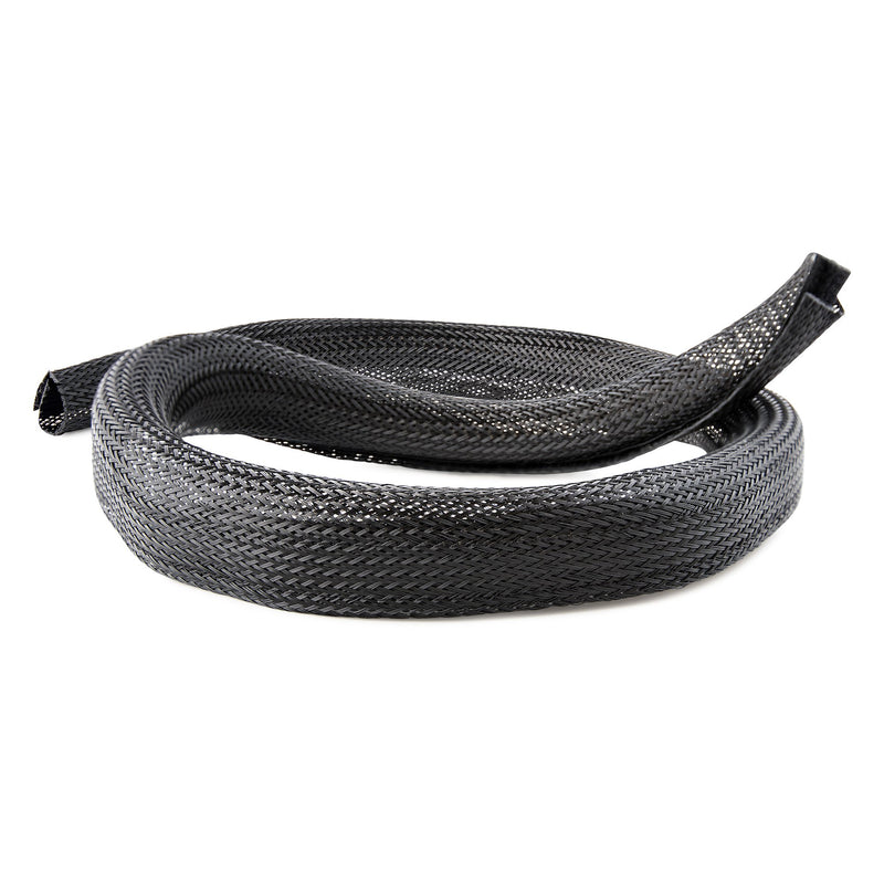 StarTech.com 3 m Kabelschlauch mit Klettverschluss, kürzbare, hochbelastbare Kabelhülle, 3 cm Durchmesser, Netzgewebeschlauch, Kabelmanagement / Kabel Organizator / Kabelbündelschlauch / Kabeltülle, Schwarz