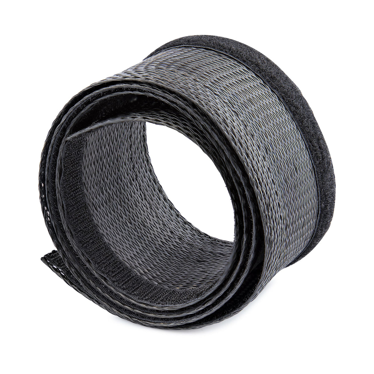 StarTech.com 3 m Kabelschlauch mit Klettverschluss, kürzbare, hochbelastbare Kabelhülle, 3 cm Durchmesser, Netzgewebeschlauch, Kabelmanagement / Kabel Organizator / Kabelbündelschlauch / Kabeltülle, Schwarz