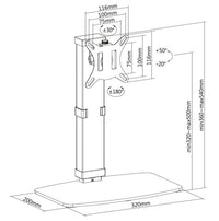 Equip Freistehender Monitorständer, vertikal ausziehbar, 17-32"