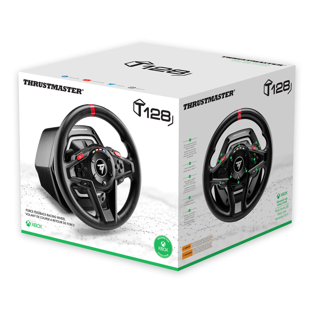 Thrustmaster T128 Schwarz USB Lenkrad + Pedale Analog / Digital PC, Xbox One, Xbox Series S, Xbox Series X, Xbox One X, Xbox One S