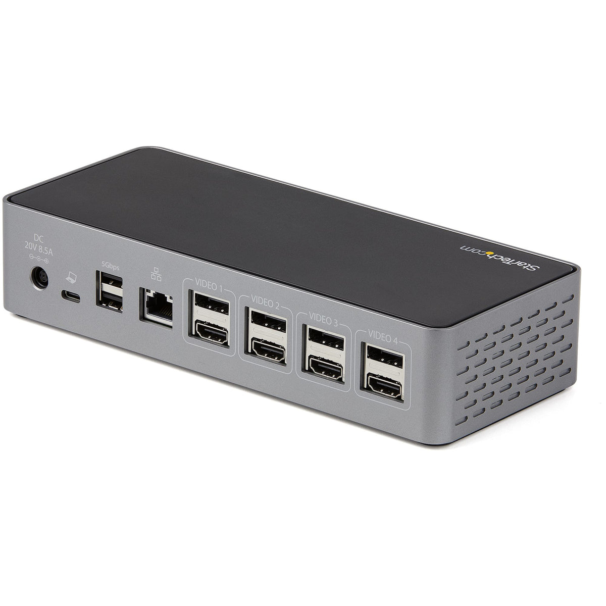 StarTech.com USB C Dockingstation für 4 monitore - 4K 60Hz Hybrid Notebook Dock DisplayPort 1.4 & HDMI 2.0 - Universal USB-C/Thunderbolt Laptop Dock mit 100W PD - USB Hub mit 1x USB-C & 3x USB-A, GbE, Audio