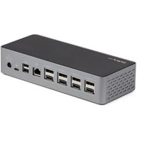 StarTech.com USB C Dockingstation für 4 monitore - 4K 60Hz Hybrid Notebook Dock DisplayPort 1.4 & HDMI 2.0 - Universal USB-C/Thunderbolt Laptop Dock mit 100W PD - USB Hub mit 1x USB-C & 3x USB-A, GbE, Audio