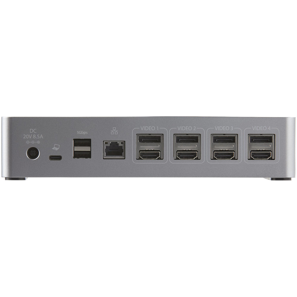 StarTech.com USB C Dockingstation für 4 monitore - 4K 60Hz Hybrid Notebook Dock DisplayPort 1.4 & HDMI 2.0 - Universal USB-C/Thunderbolt Laptop Dock mit 100W PD - USB Hub mit 1x USB-C & 3x USB-A, GbE, Audio