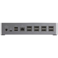 StarTech.com USB C Dockingstation für 4 monitore - 4K 60Hz Hybrid Notebook Dock DisplayPort 1.4 & HDMI 2.0 - Universal USB-C/Thunderbolt Laptop Dock mit 100W PD - USB Hub mit 1x USB-C & 3x USB-A, GbE, Audio
