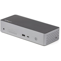 StarTech.com USB C Dockingstation für 4 monitore - 4K 60Hz Hybrid Notebook Dock DisplayPort 1.4 & HDMI 2.0 - Universal USB-C/Thunderbolt Laptop Dock mit 100W PD - USB Hub mit 1x USB-C & 3x USB-A, GbE, Audio