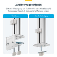 StarTech.com 6-MONITOR-ARM-A Flachbildschirm-Tischhalterung 81,3 cm (32") Tisch/Bank Weiß