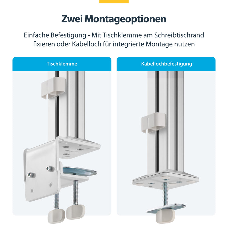 StarTech.com 6-MONITOR-ARM-A Flachbildschirm-Tischhalterung 81,3 cm (32") Tisch/Bank Weiß