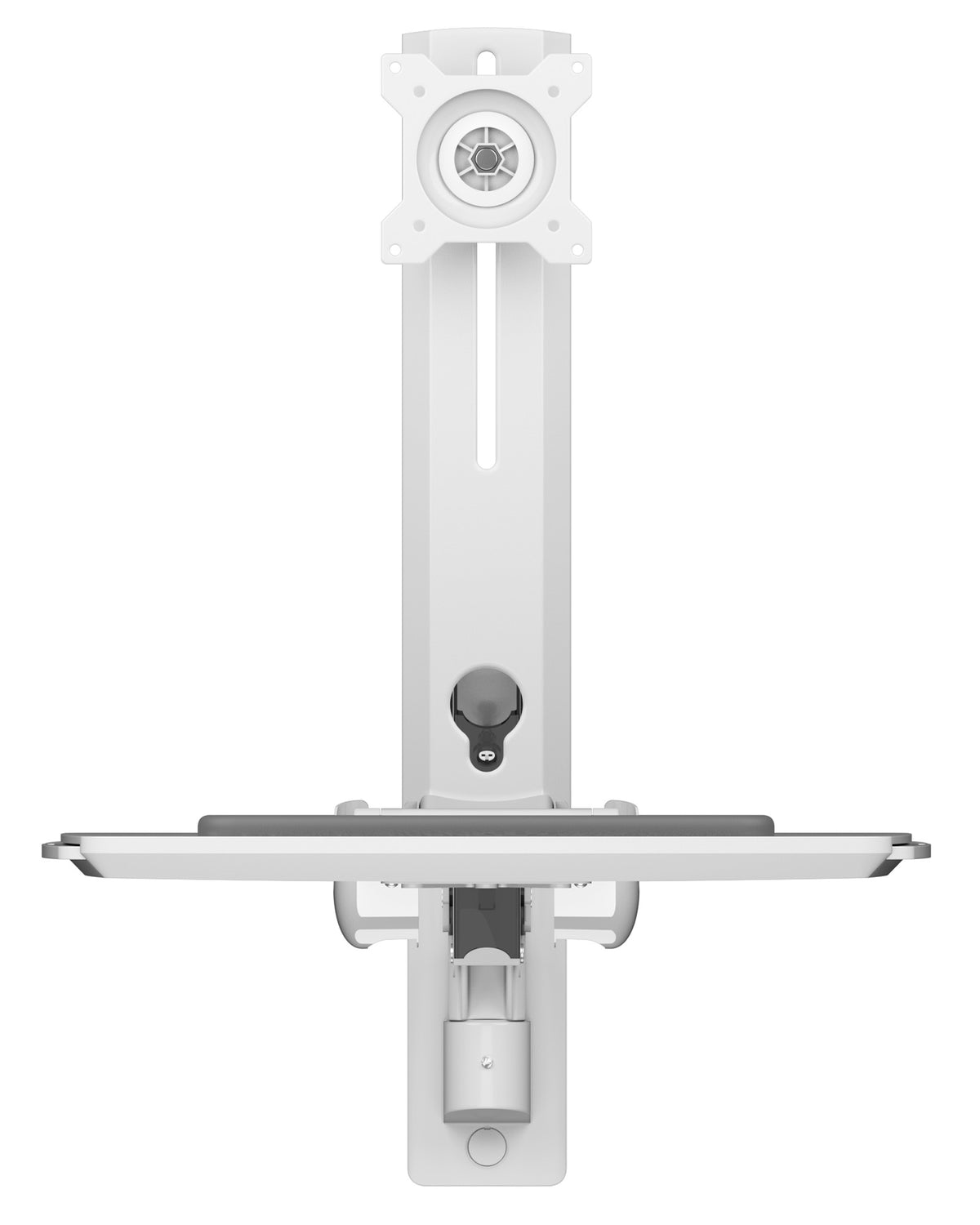 ICY BOX IB-WS700-W, "Sit-Stand-Workstation" mit Wandhalterung für einen Monitor bis zu 35" (89 cm)