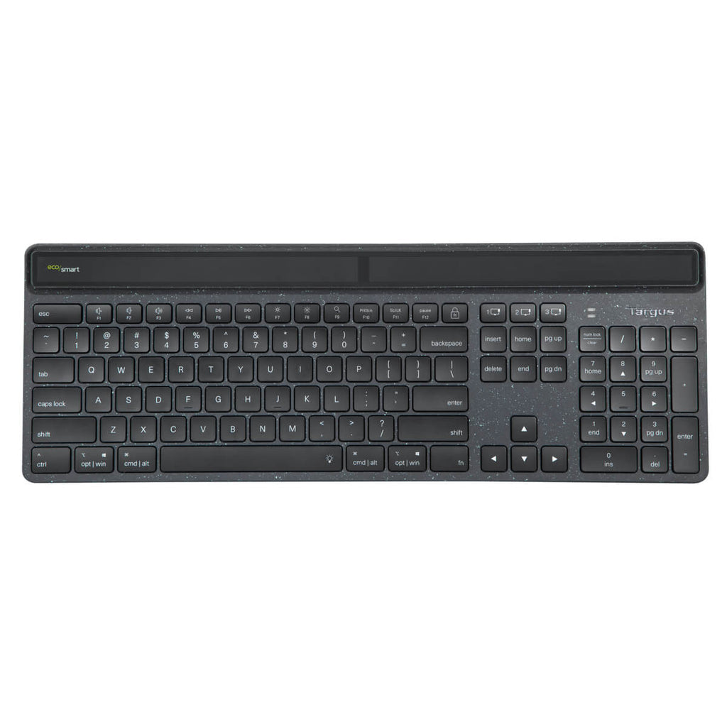 Targus Sustainable Energy Harvesting EcoSmart Tastatur Universal Bluetooth QWERTY Nordisch Schwarz