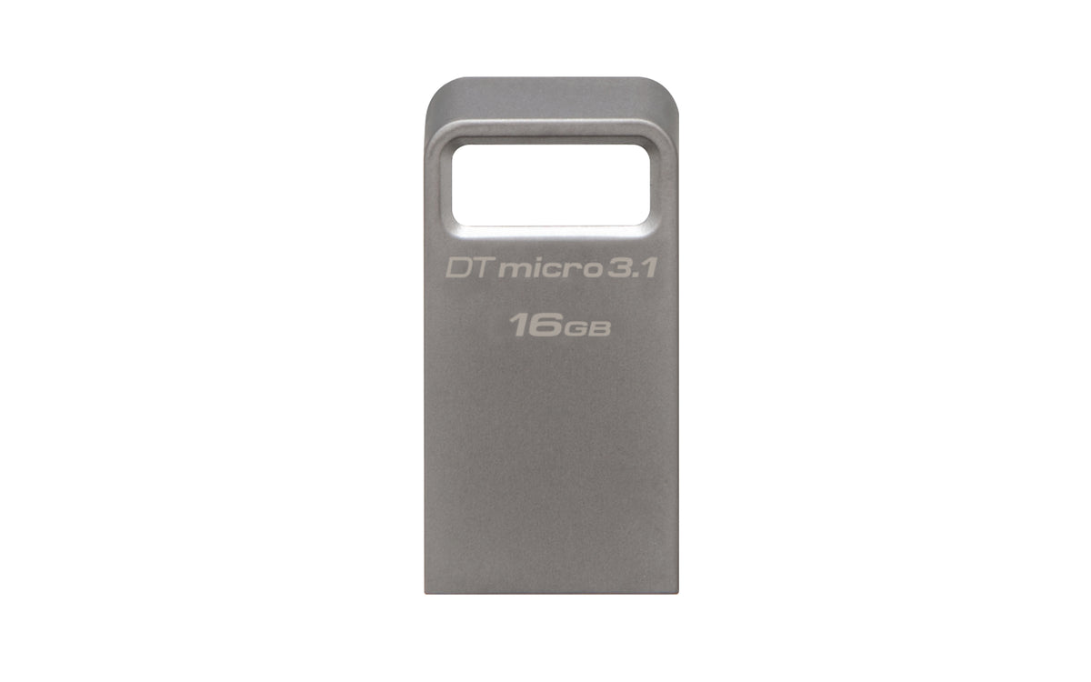 Kingston Technology DataTraveler Micro 3.1 16GB USB-Stick USB Typ-A 3.2 Gen 1 (3.1 Gen 1) Metallisch