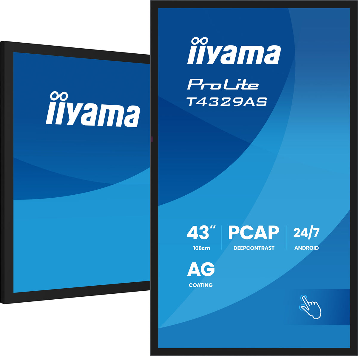 iiyama T4329AS-B1AG Computerbildschirm 108 cm (42.5") 3840 x 2160 Pixel 4K Ultra HD LED Touchscreen Schwarz