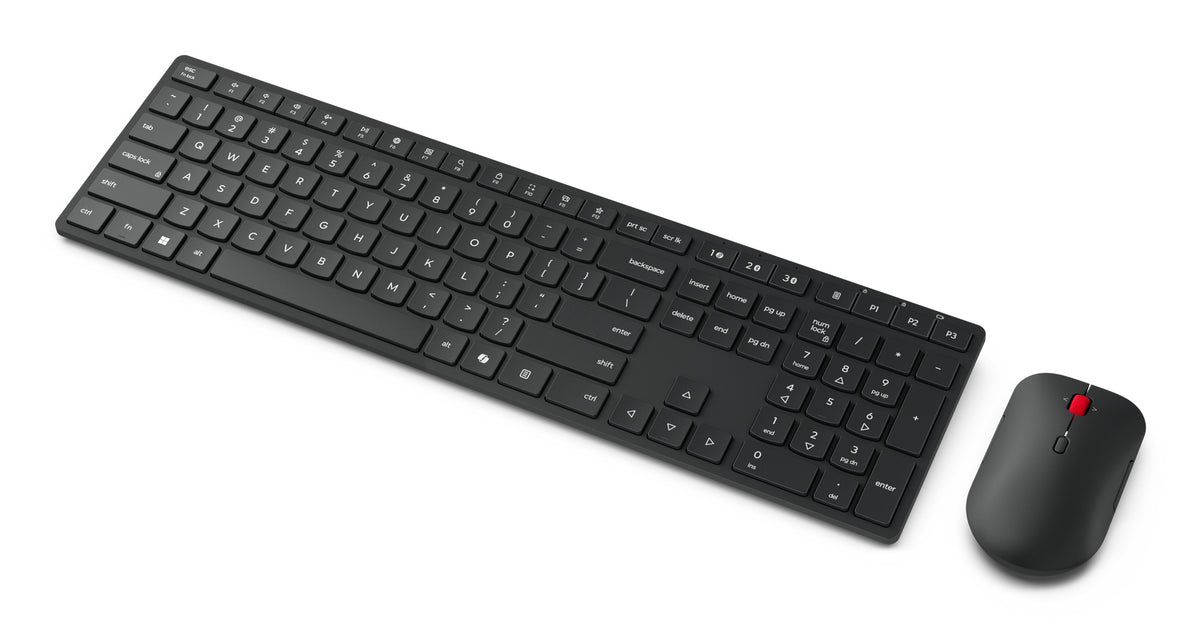 Lenovo 4X31S04843 Tastatur Maus enthalten Büro RF Wireless + Bluetooth Französisch, Deutsch Schwarz