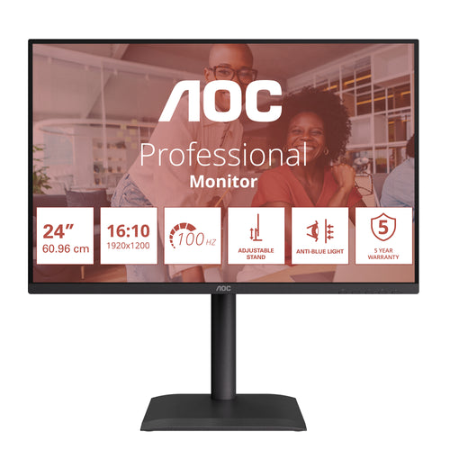 AOC E4 X24E4U Computerbildschirm 61 cm (24") 1920 x 1200 Pixel Full HD LED Schwarz