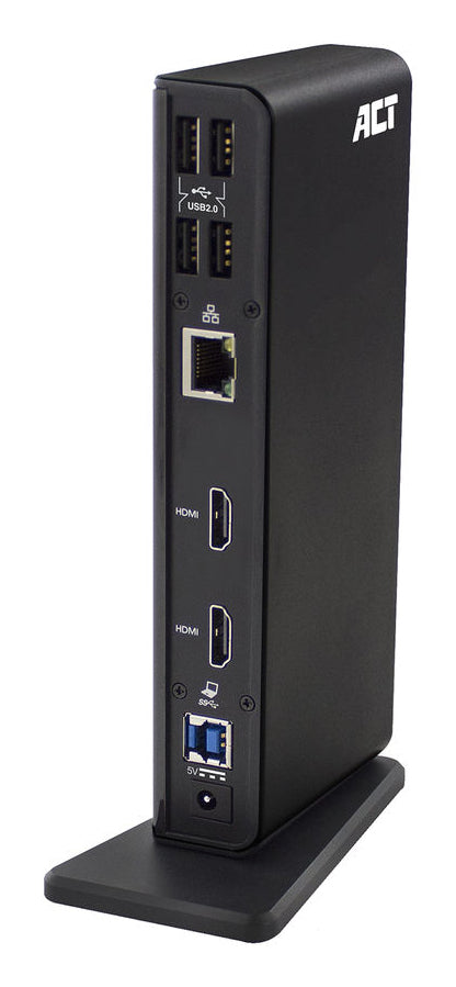 ACT Universelle USB-C- oder USB-A-Dockingstation, für 2 HDMI-Monitore, DisplayLink