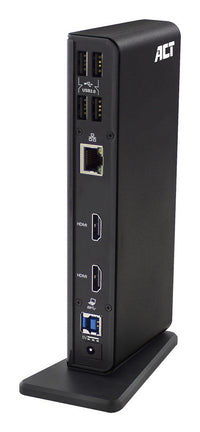 ACT Universelle USB-C- oder USB-A-Dockingstation, für 2 HDMI-Monitore, DisplayLink
